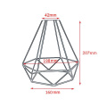 1PCS Metal Wire Cage Shaped Lampshade Hanging Pendant Light Shade Chandelier Lamp Cover Lamp Decoration Without Bulb
