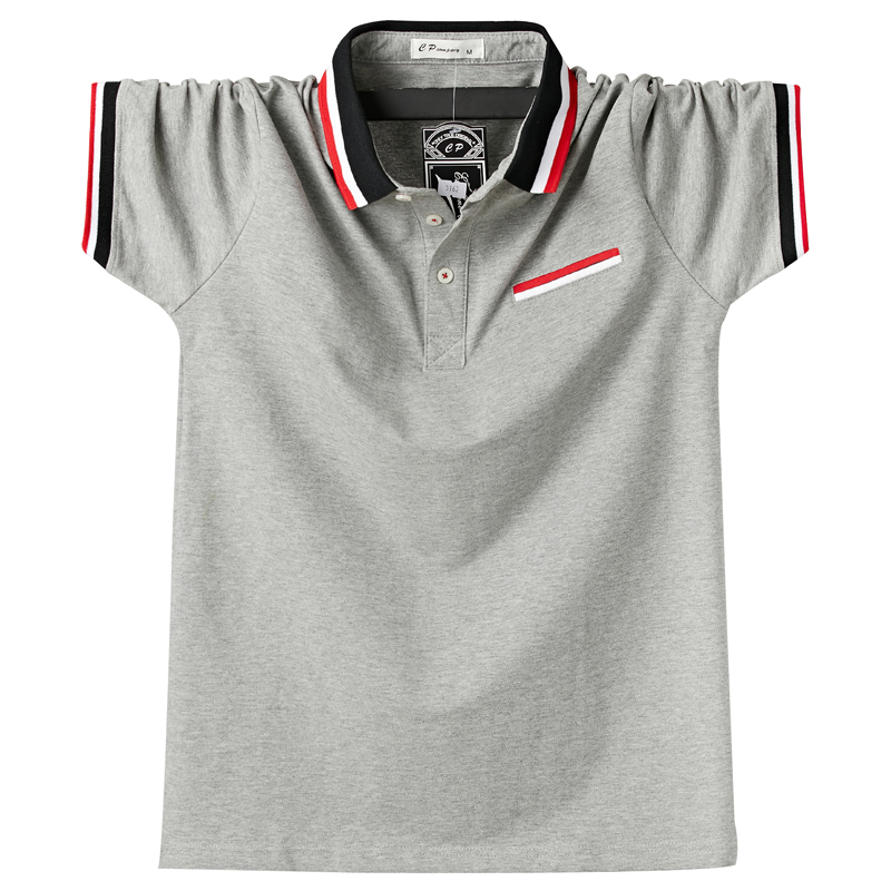 6XL 5XL XXXXL Plus Size Men Polo Shirt Mens Contrast Polo Shirts Cotton Polo Shirt Casual Classic Summer Men's Clothing
