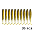 Toio 50 Pcs/Lot 7cm 10cm Soft Lure Shad Wobbler Silicone Bait Sea Worm Swimbait Streamer Silicone Lure spinnerbait accessories