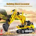 Diy City Engineering Bulldozer Bricks Technical Truck Crane Construction Car Building Blocks Toys For Children Boys