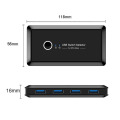 2 Computers Sharing 4 USB Devices KVM Switch Box USB3.0 Switcher 2x4 USB 2.0 Peripheral Sharing Switch for Keyboard