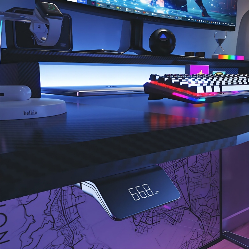 Black E Sports Game Standing Desk