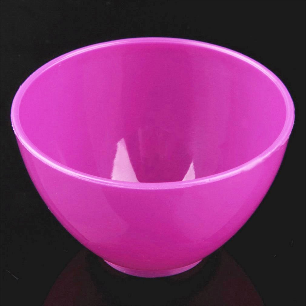 4 in 1 Facial Mask Mixing Bowl Brush Spoon Brush Stick Set DIY Plastic Soft Mixing Applying Facial Care Makeup Tool Kit Rose Red