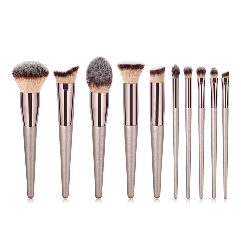 Luxury Champagne Makeup Brushes Set For Foundation Powder Blush Eyeshadow Concealer Lip Eye Make Up Brush Cosmetics Beauty Tools