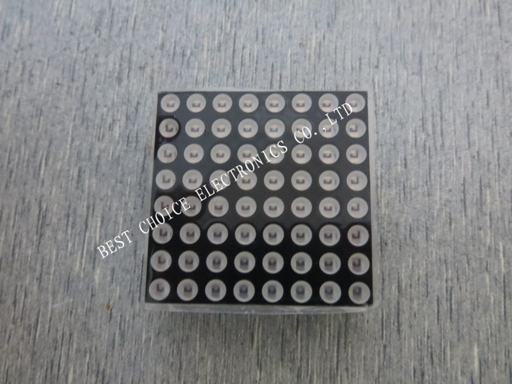 10pcs/lot 3MM 8X8 red common anode high 7mm32 * 32 LED dot matrix digital control module