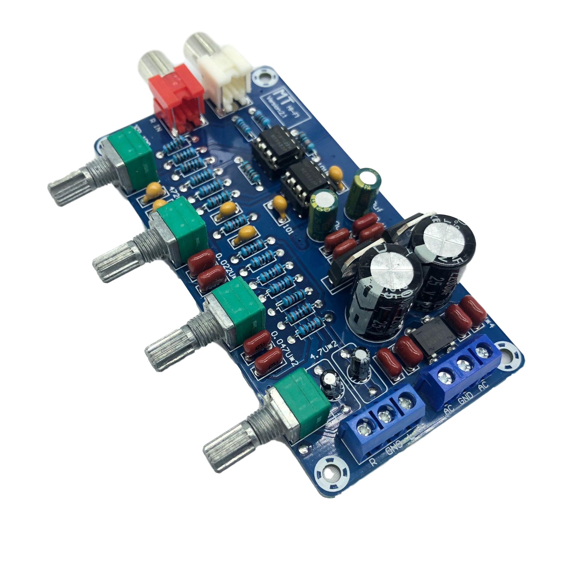 XH-M164 NE5532 Stereo Pre-amp Preamplifier Tone Board Audio 4 Channels Amplifier Module 4CH CH Control Circuit Telephone Preamp