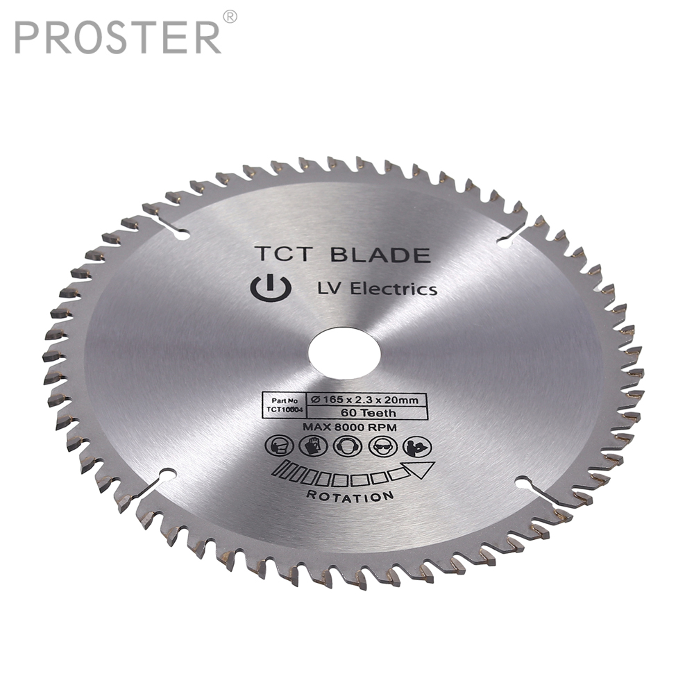 Proster For soft wood cutting 165mm 60T 16mm Bore TCT Circular Saw Blade Disc for Dewalt