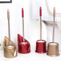 High quality Stainless Steel Long Handle Toilet Brush Set Creative Leaf Toilet Brush Holder