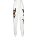 Sweetown Graffiti Baggy Women Jogger Sweatpants Casual Elastic High Waist Running Trousers Female Hip Hop Streetwear Harem Pants