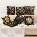 Gold Pillow Case Black And White Golden Painted Pillowcase Decorative Christmas Cushion Cover For Sofa Case Pillows