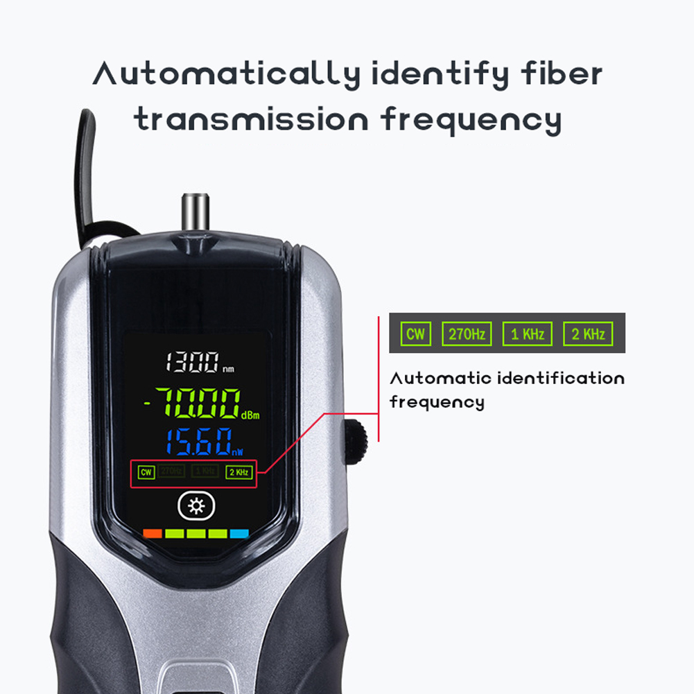 G710 LCD Optical Power Meter Optical Fiber Tester Attenuation Detection Instrument 7 Testing Wavelengths -70~10dBm Ranges