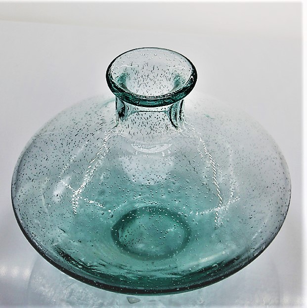 Glass Vase With Bubble Design