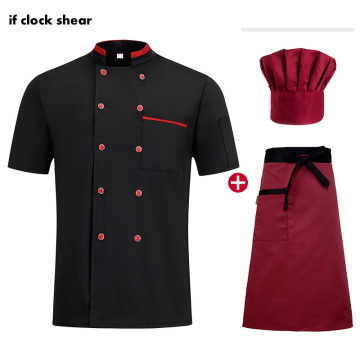 High Quality hotel catering shirt Unisex Double breasted Chef restaurant uniform bakery cooker chef Jacket Kitchen work clothes