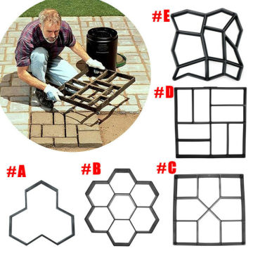 DIY Home Garden Tools 36*36cm Garden Path Maker Mold Irregular Model Concrete Stepping Stone Cement Mould Brick