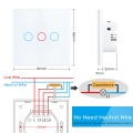 AXUS EU Standard Tuya Smart Life 1 Gang 1 Way WiFi Wall Light Touch Switch for Google Home Alexa Voice Control No need neutral