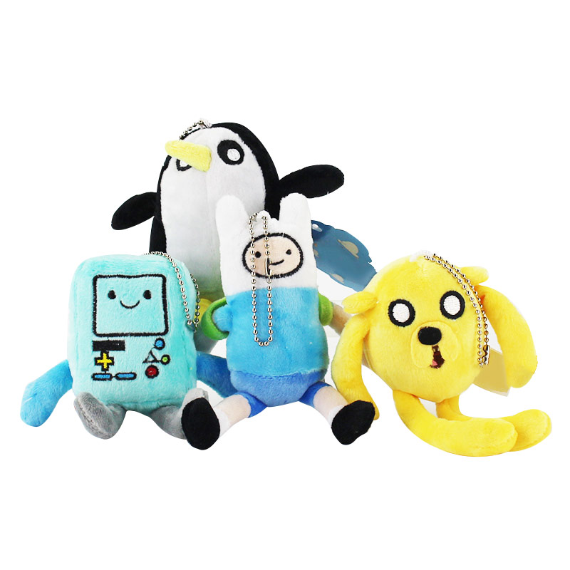 Big promotion Cartoon Adventure time Jake Plush Pendants Toy Finn Lumpy Space Princess LemongrabLady Rainicorn Doll Key chain