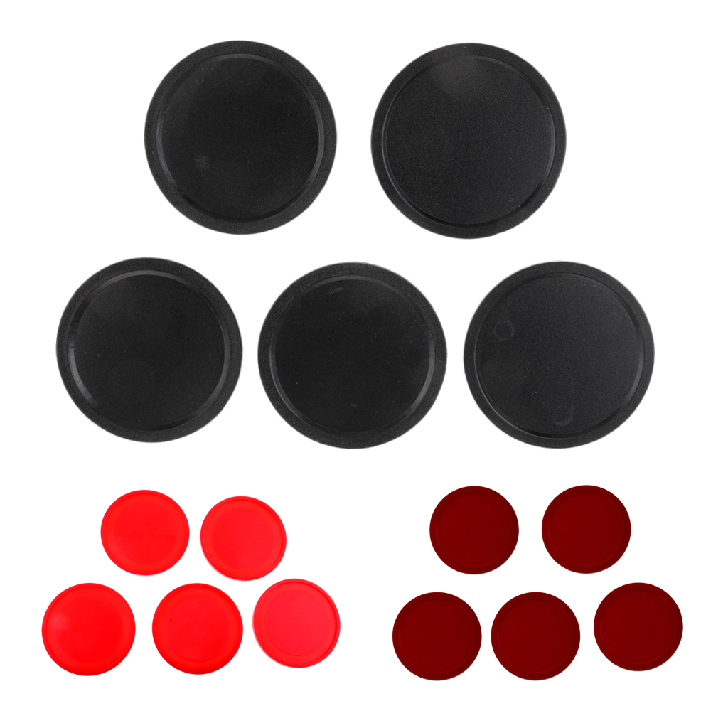 50mm & 60mm Plastic Air Hockey Pucks for Game Tables, Set of 5