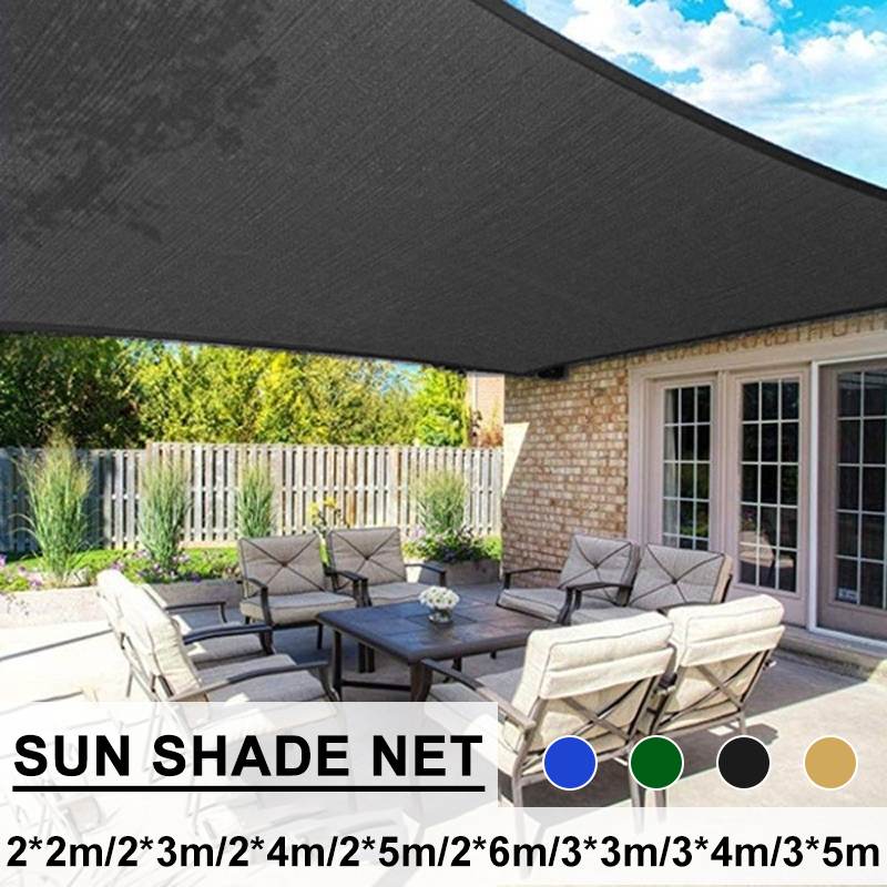 200 -600cm Shade Sail Square Anti-UV Sun Shade Net Outdoor Awnings Sun Shelter Garden Patio Pool Shade Sail Garden Sun Shade Net