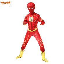 The Flash Costume Kids Superhero Barry Allen Cosplay Anime Children's Halloween Costumes for Kids Clothes The Flash Jumpsuits