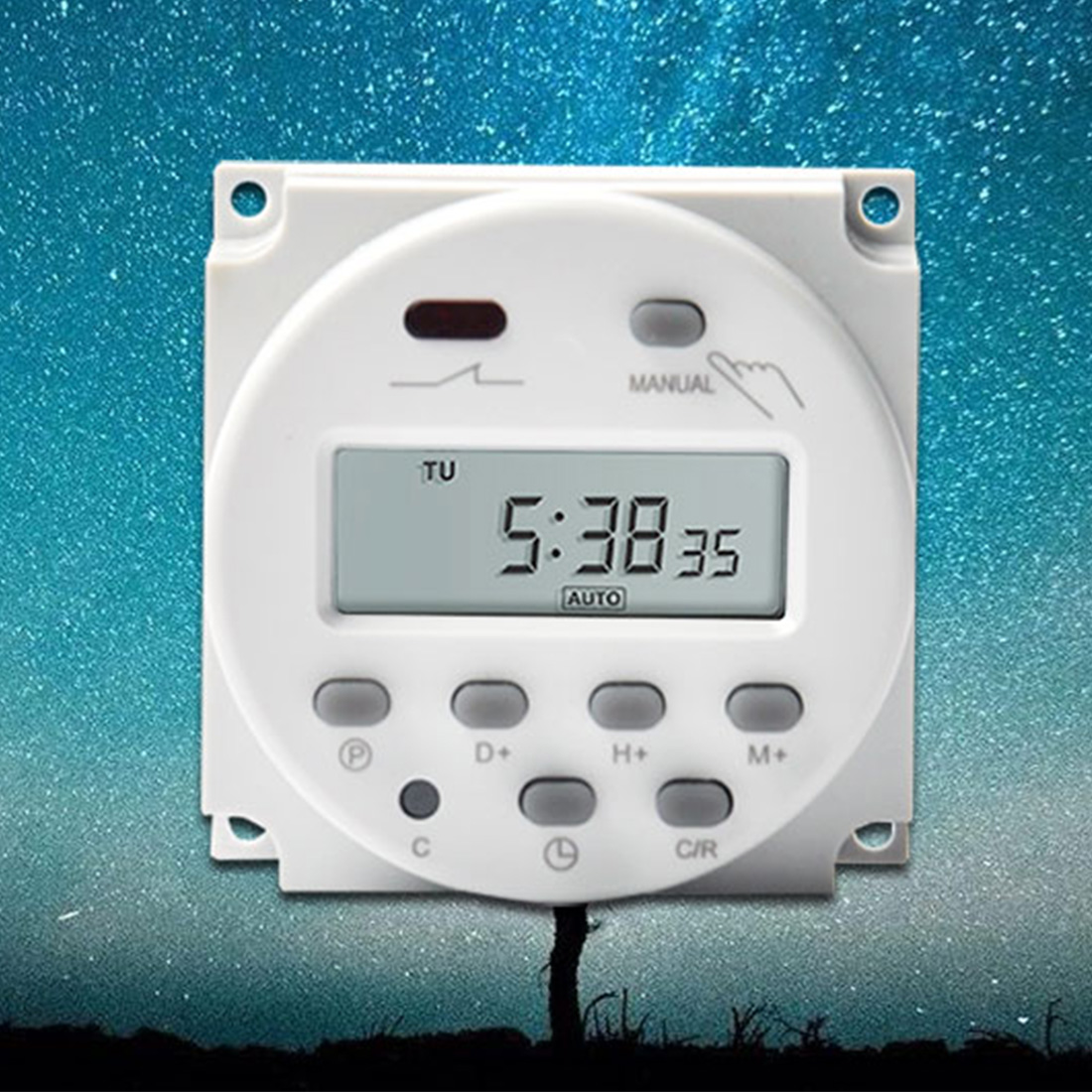 220V AC Digital Time Switch Output Voltage 220V 7 Day Weekly Programmable Timer Switch for Lights Application