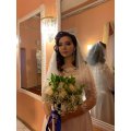 White Ivory Woman Bridal Veils 2021 Wedding Veils 2 Layers 75 CM Handmade Sequins Beaded Edge With Comb Wedding Accessories