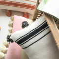 Knitted Cushion cover Home Decoration Fringed Tassels 45x45cm/35x50cm Cotton Thread Pillow Cover Pink Black Nordic Style
