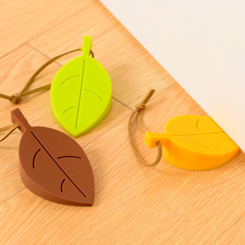 Leaf Shape Rubber Door Stop Stoppers Wedges Door Stopper Jam Block Kids Baby Safety Leaf Decorative Stoppers Dropshipping