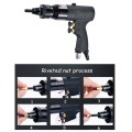 M3/M4/M5/M6/M8/M10/M12 Pneumatic Rivet Nut Guns with Automatic Locking Design Pneumatic Pull Setter Air Rivets Nut Gun