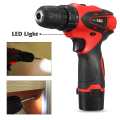 2 Battery 12V Electric Screwdriver Screw Driver Tools Kit Two Speed Adjustable Power Drills Screwdriver