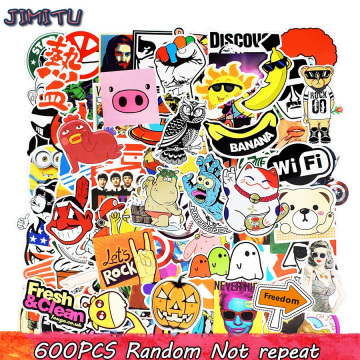 600pcs Mixed Random Graffiti Stickers Funny Anime Kid's Toy Sticker for DIY Laptop Skateboard Luggage Motorcycle Bumper Stickers