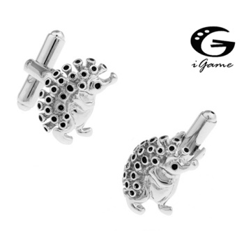 iGame Fashion Hedgehog Cuff Links Novelty Animal Design Free Shipping