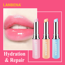 LANBENA 3 Style Lip Balm Moisture Color Mood Changing Lipstick Long Lasting Remove Lip Line Makeup Base Natural Extract Lip Care