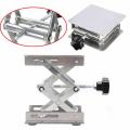 Stainless Steel Adjustable Lab Stand Table Rack Scissor Lab-Lift Lifter for Science Experiment 10 x 10cm Woodworking Benches