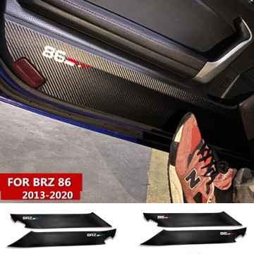 Car Interior Mouldings Door Anti-kick Pads PVC Leather Door Trim Covers Car stickers For Subaru BRZ Toyota 86 2013-2020