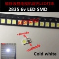 100pz/lotto Jufei 3528 SMD LED 2835 6 V bianco Freddo 96LM Per La TV LCD Retroilluminazione Applicazione