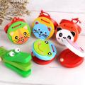 Baby Cute Cartoon Wooden Castanet Clapper Handle Kids Musical Instrument Toy For Children Preschool Early Educational Toys