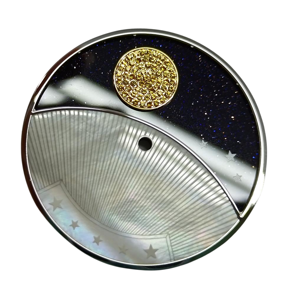 3 layers MOP and blue goldsand watch dial
