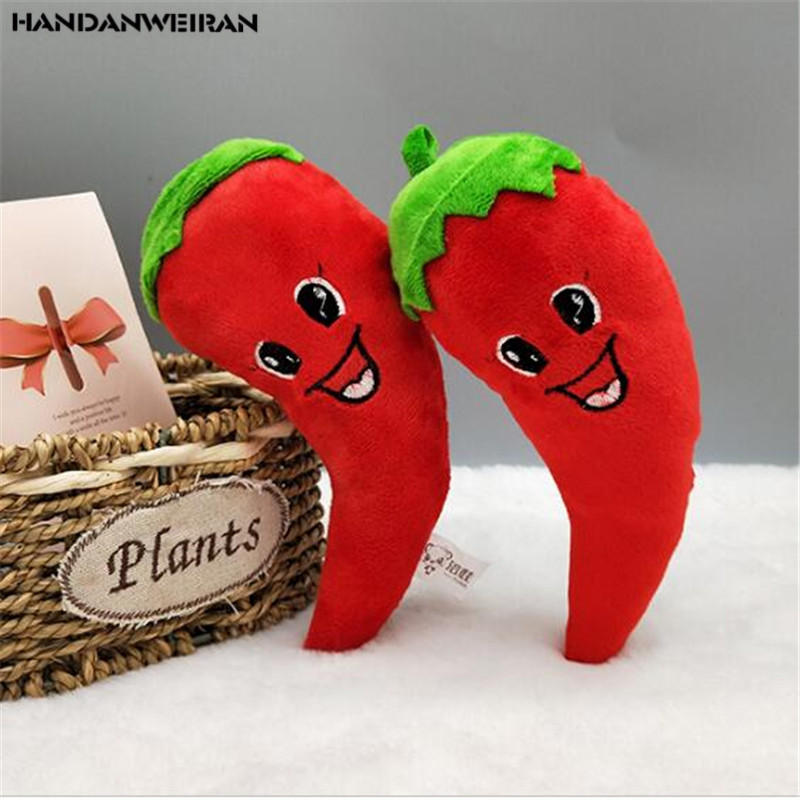 New 1PCS 20CM Red Simulation Pepper Plush Toy PP Cotton Filled Simulation Vegetable Pendant Fun Hot Sale Cheap HANDANWEIRAN