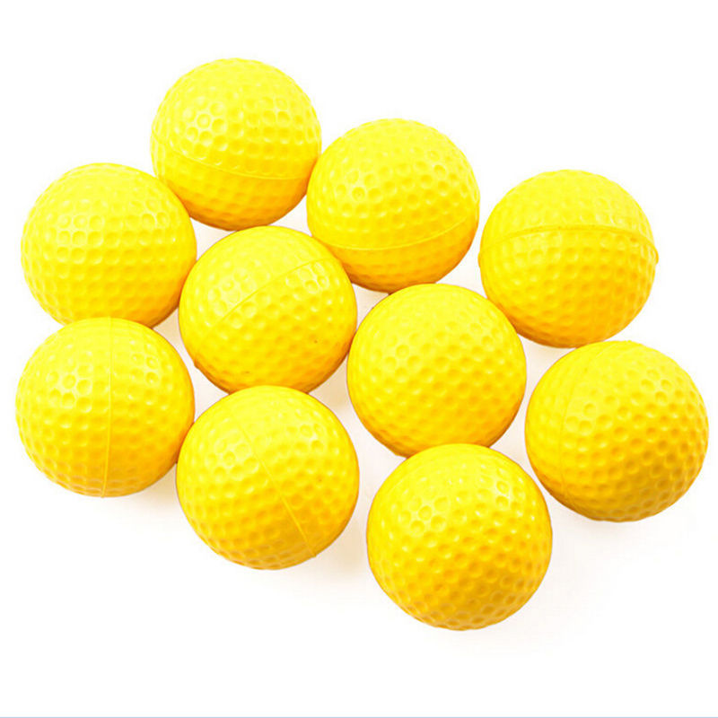 Golf Balls Practice Training Aid Plastic Outdoor Sports Yellow 10PCS One Piece Soft Elastic High Quality 70