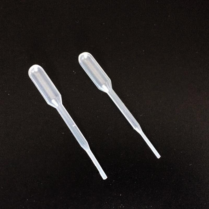 100PCS New Practical 0.2ml Transparent Pipettes Disposable safe Plastic Eye Dropper Transfer Graduated Pipettes Educational Supp