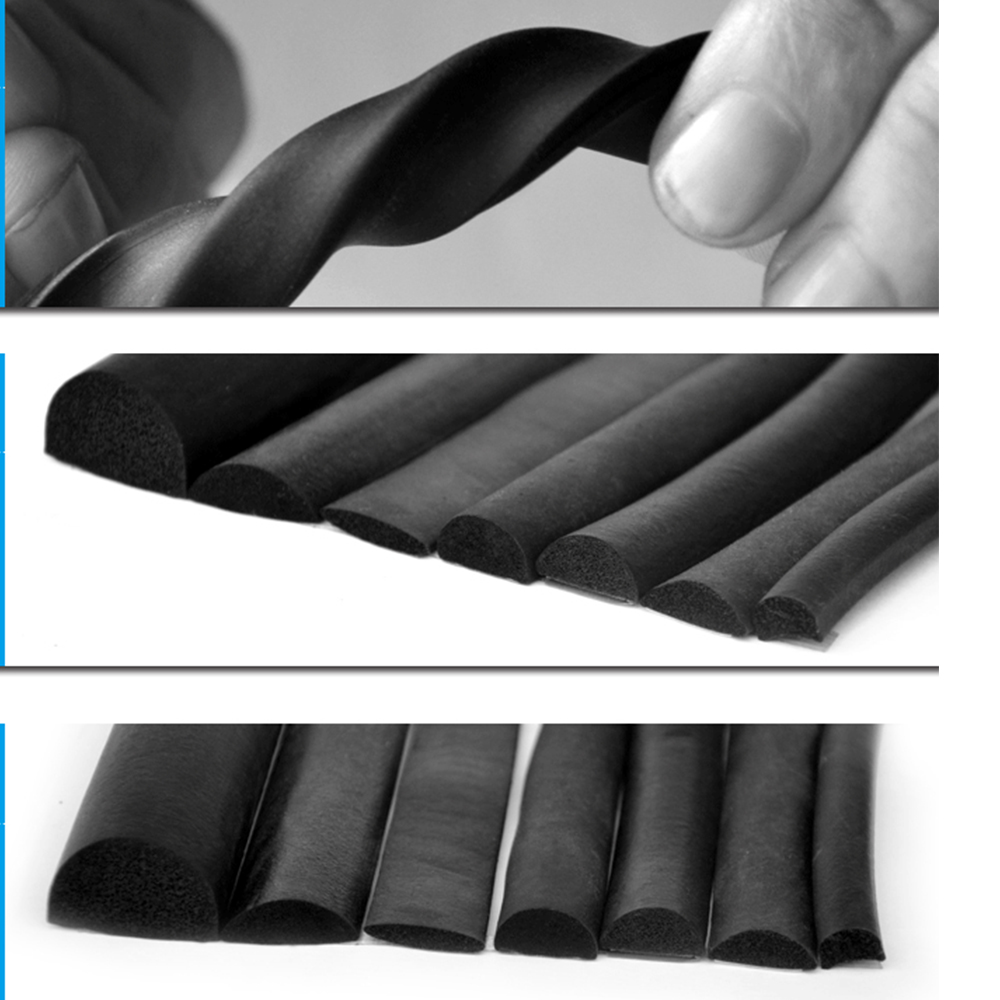 5 Meter D Type Seal Strip EPDM Dense Foam Seal Soundproof Waterproof Sealing Strip With Adhesive For Car Motor RV Door Window