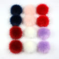 12PCs 8cm False Hairball Hat Ball Pompom Fake Fox Fur Ball DIY Handmade Clothing Hat Accessories