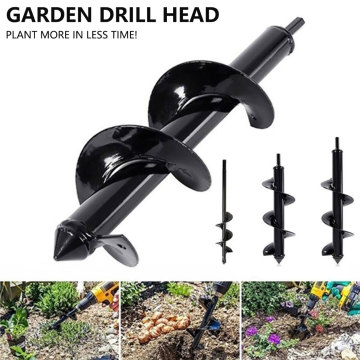 Spiral Hole Digger Ground Drill Earth Drill 6 Sizes Garden Auger Drill Bit Tool For Seed Planting Gardening Fence Flower Planter