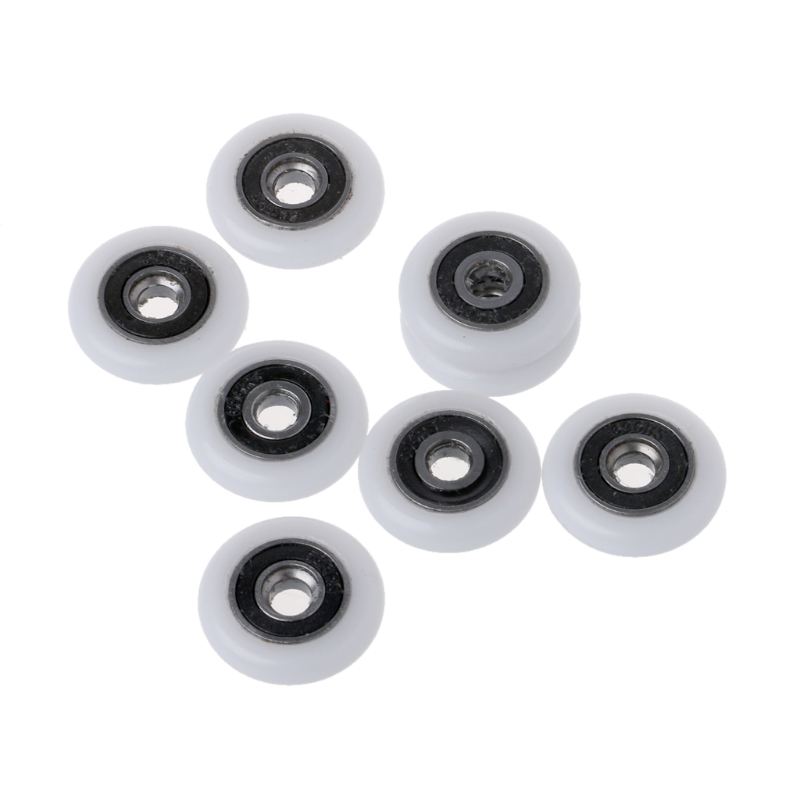 8Pcs/Set Shower Door Runner Rollers Wheels Pulleys Replacement Parts 23mm Diameter