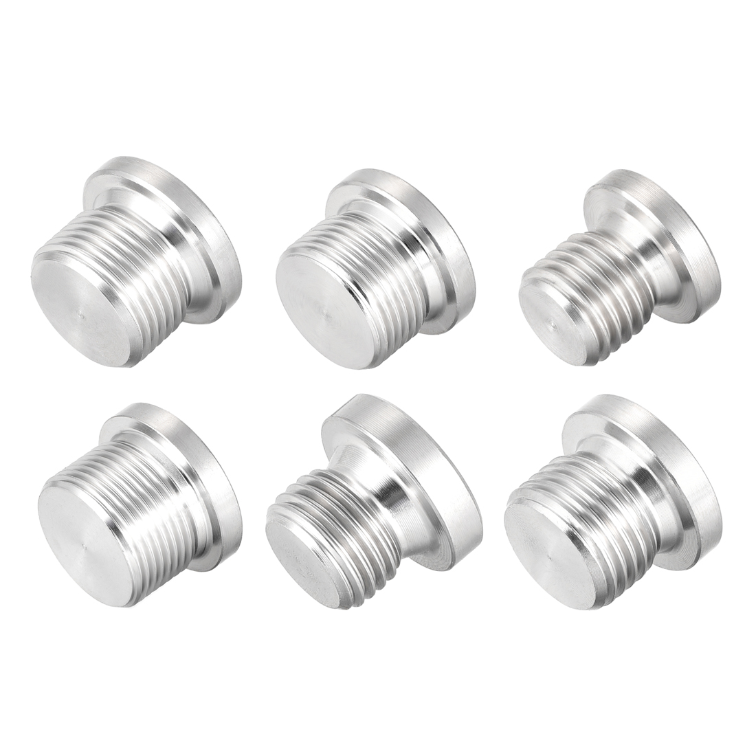 uxcell 1-3pcs Countersunk Plug Internal Hex Head Socket w Flange M10x1 M12-M24x1.5 Male Stainless Steel Pipe Fitting Thread