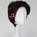 new Movie Prince Charming Kit Cosplay Wig Cinderella Short Brown Men's Synthetic Hair for Adult free shipping +wig cap