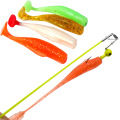 Super Q Fishing Soft Lure Fish Bait T Tail Worm 5.2g 8.5cm TPR Artificial LureS Lot 4 Pieces