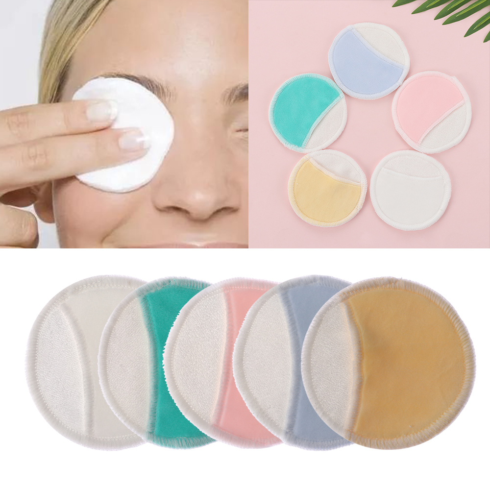 1pcs Reusable Cotton Pads Make Up Facial Remover Three Layer Wipe Pads Nail Art Cleaning Pads Washable Soft Makeup Cleaner Pads