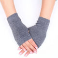 1 Pair Women Soft Arm Warmer Protected Cashmere Fingerless Winter Gloves Hand Wrist Warmer Mittens Black Red Green