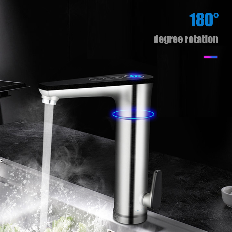 220V Instant Water Heater Without Water Tank Hot Water Boiler Water And Electricity Faucet Adjustable Temperature For Kitchen